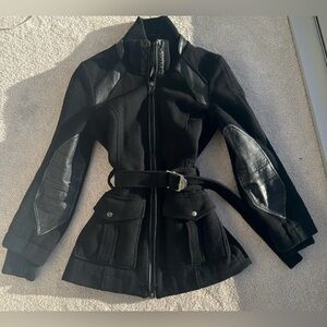 🖤 DIESEL Vintage Black Belted Winter Coat | Size S